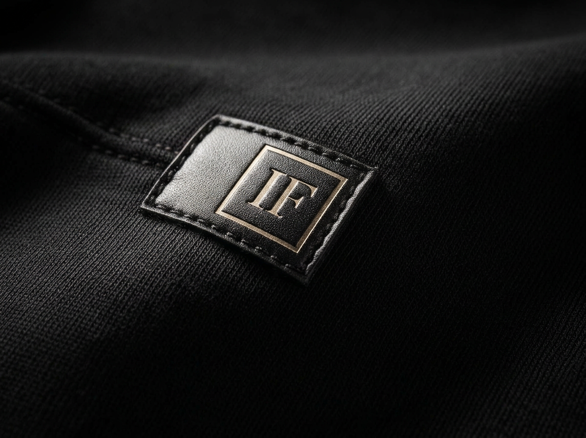 Detalhe do tecido e costura premium